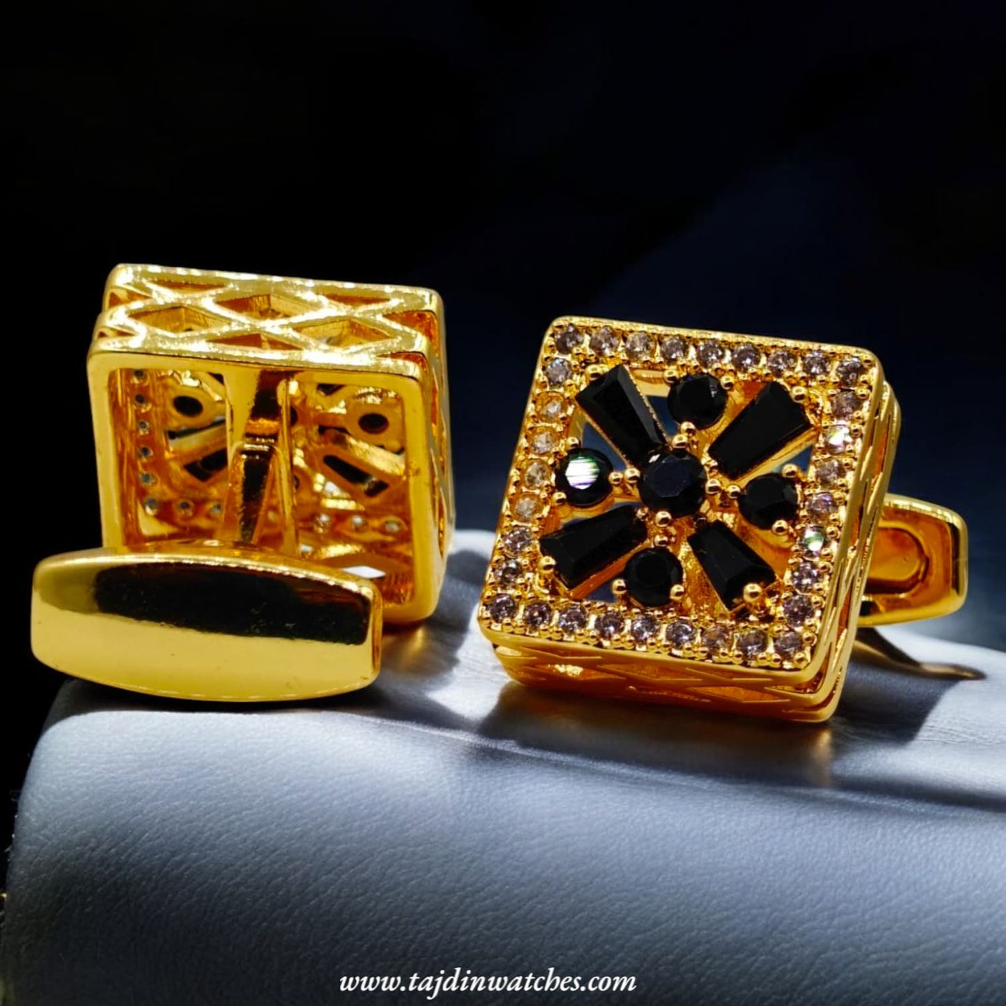 Taj 112 Black Zirconia Cufflinks