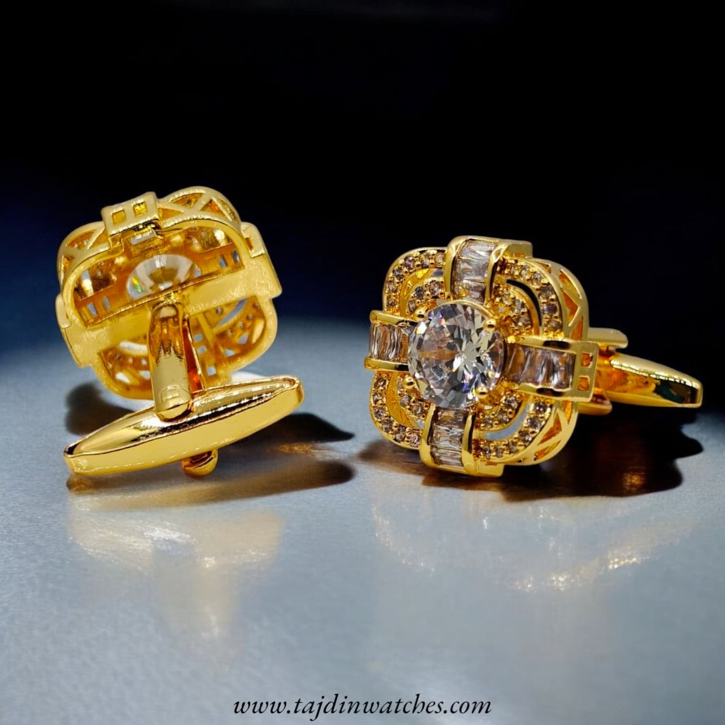 Taj 104 White Zirconia Cufflinks