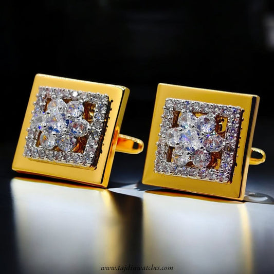 Taj 121 Square Zirconia Cufflinks