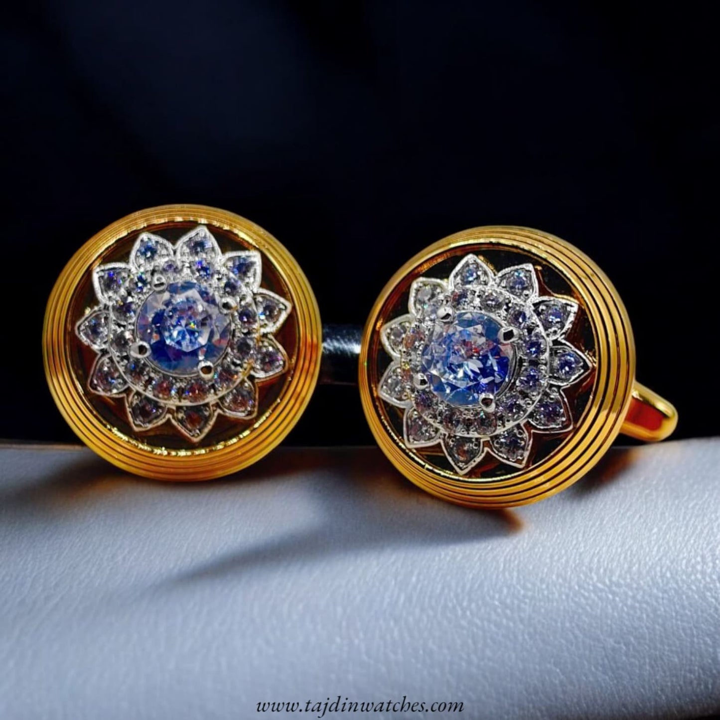 Taj 120 Round Zirconia Cufflinks