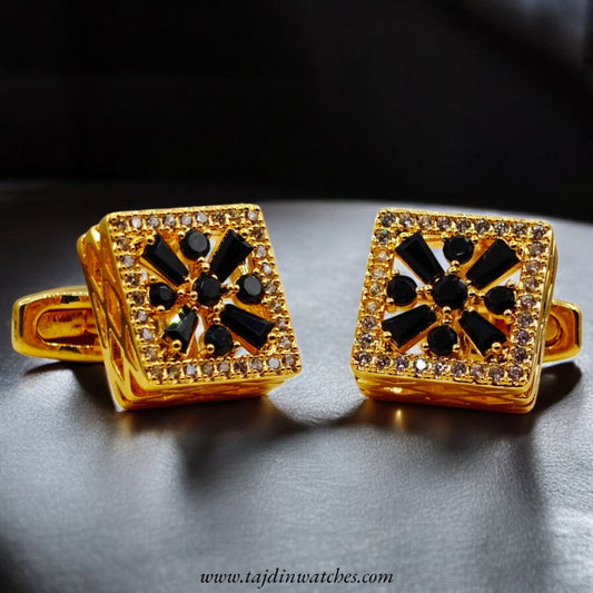 Taj 112 Black Zirconia Cufflinks