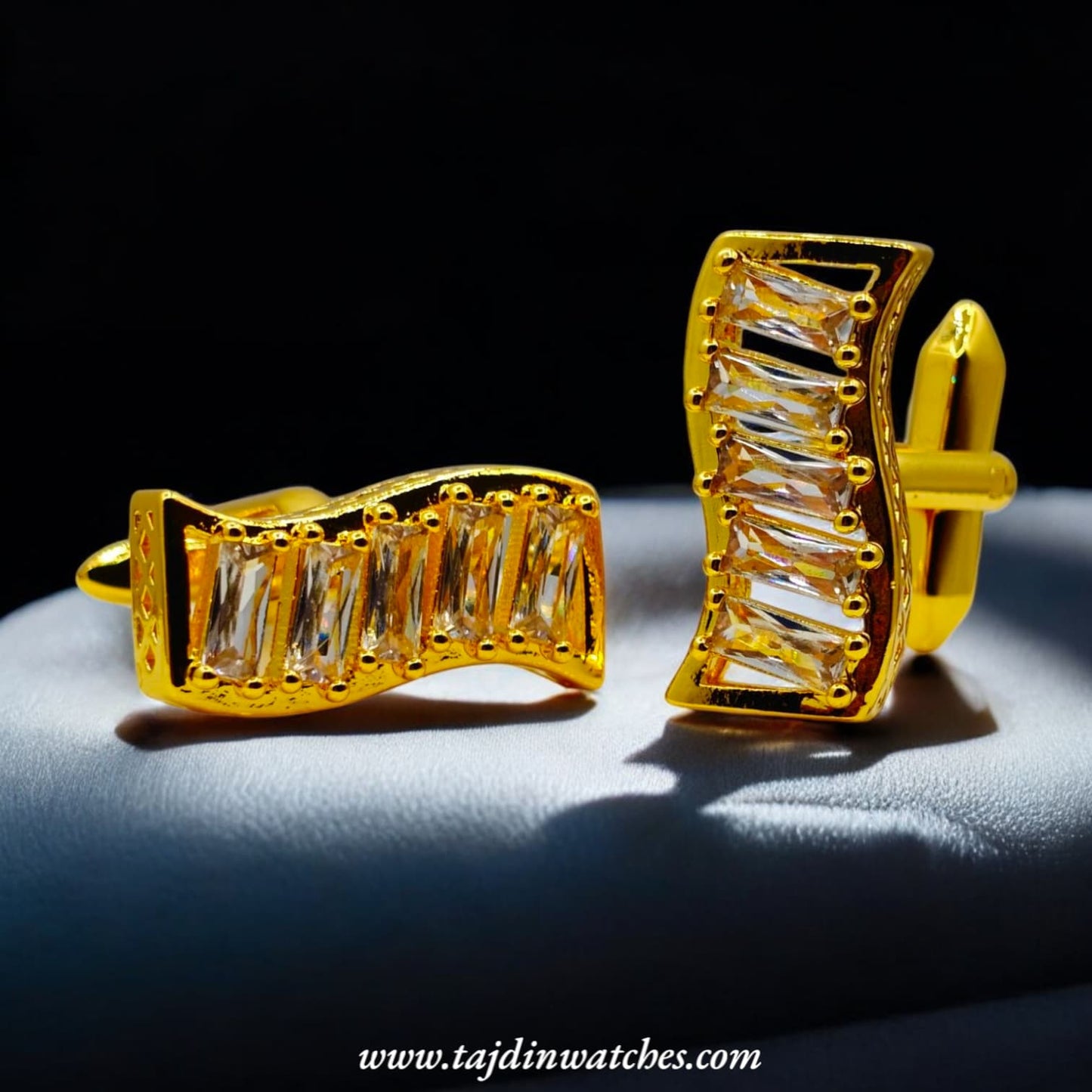 Taj 111 Line Zirconia Cufflinks