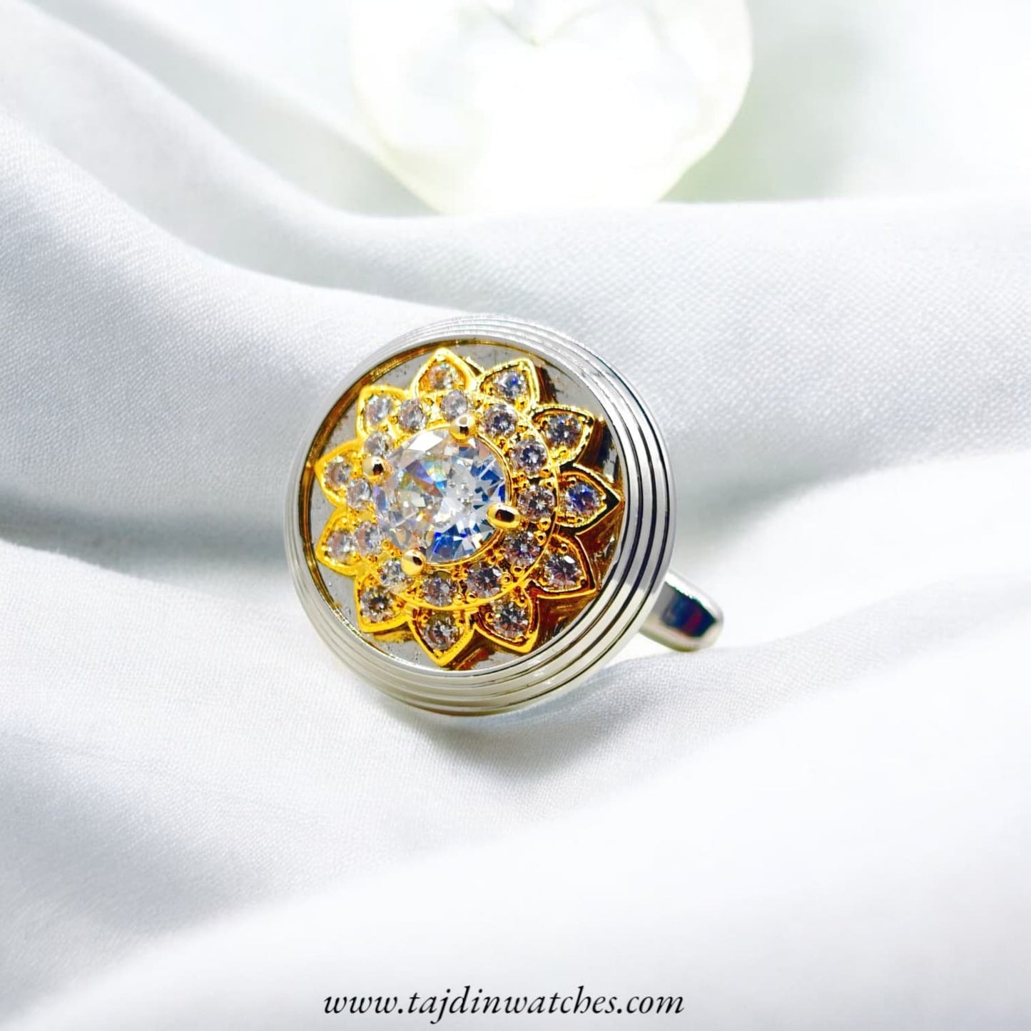 Taj 123 Round Zirconia Cufflinks