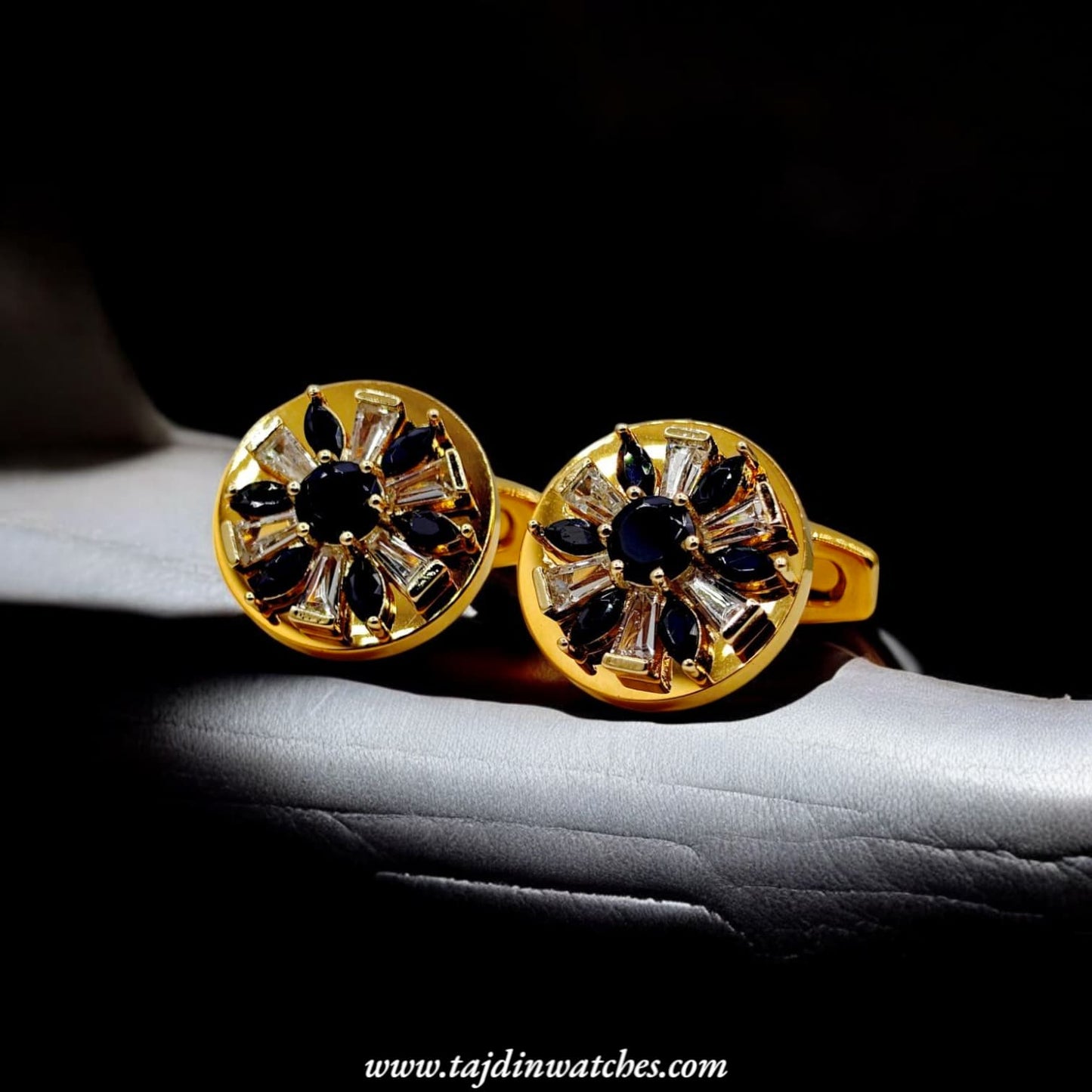 Taj 125 Black Zirconia Cufflinks