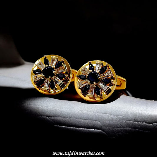 Taj 125 Black Zirconia Cufflinks