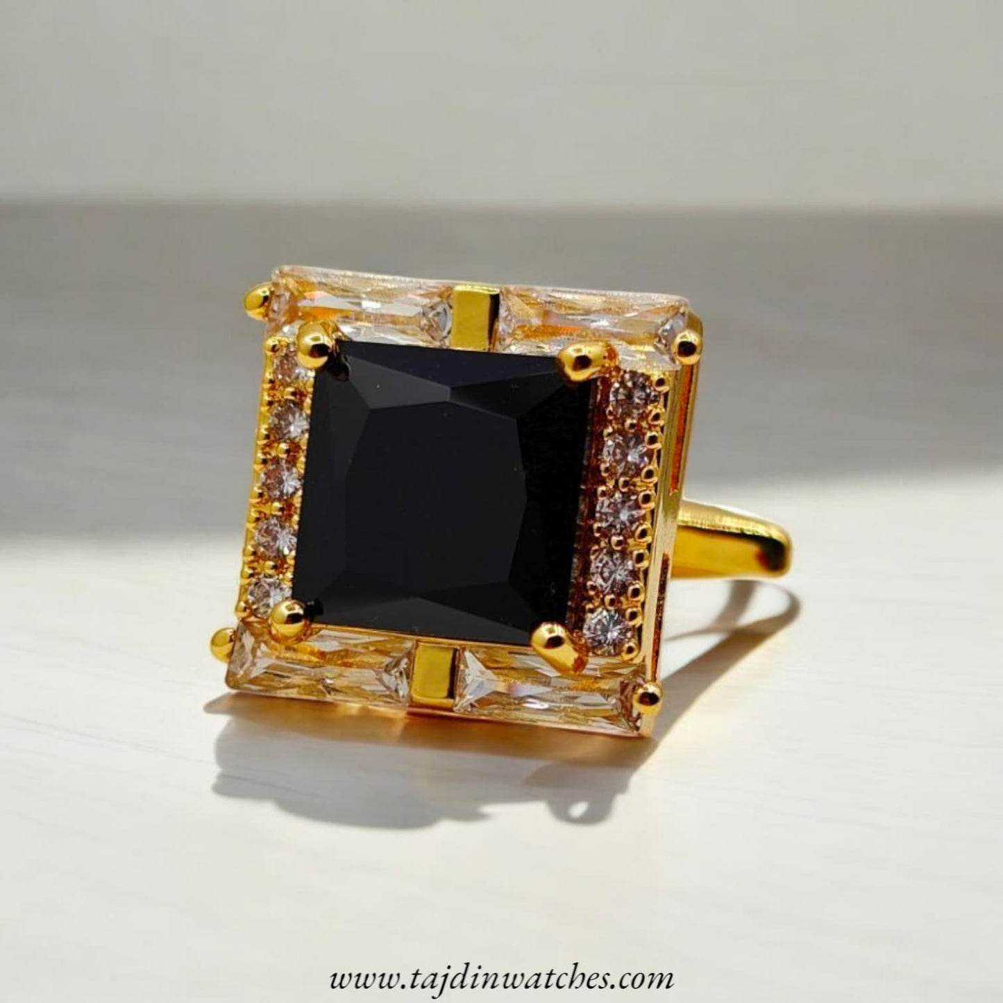 Taj 115 Golden Black Zirconia Cufflinks