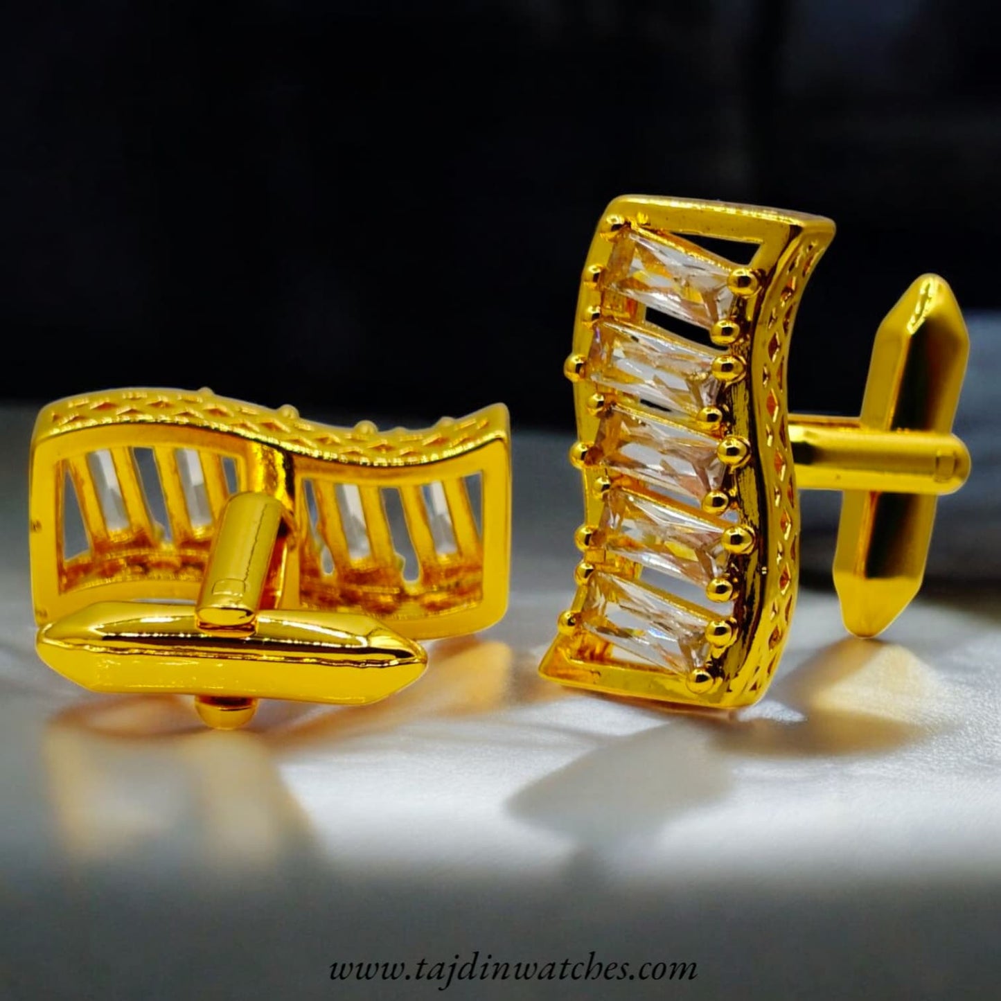 Taj 111 Line Zirconia Cufflinks