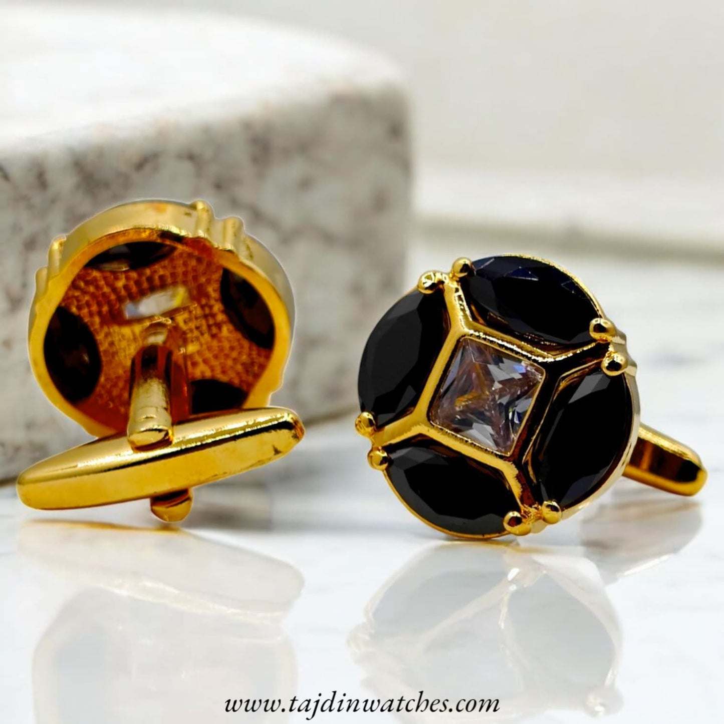 Taj 110 Black Zirconia Cufflinks