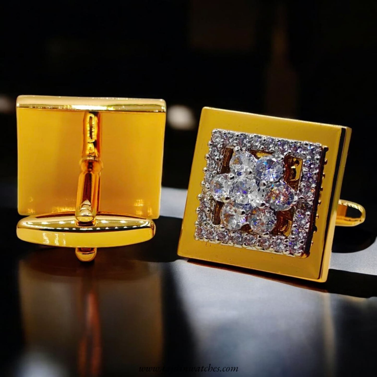 Taj 121 Square Zirconia Cufflinks