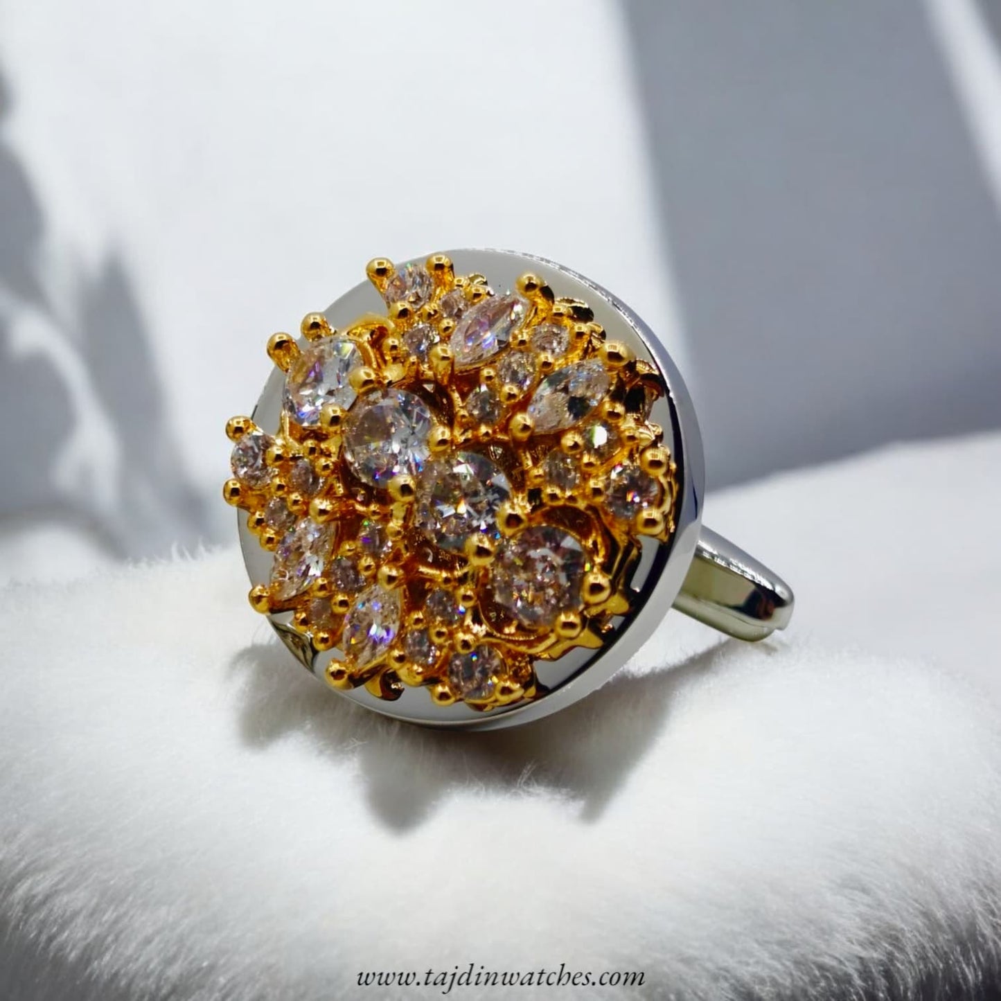 Taj 119 Round Zirconia Cufflinks