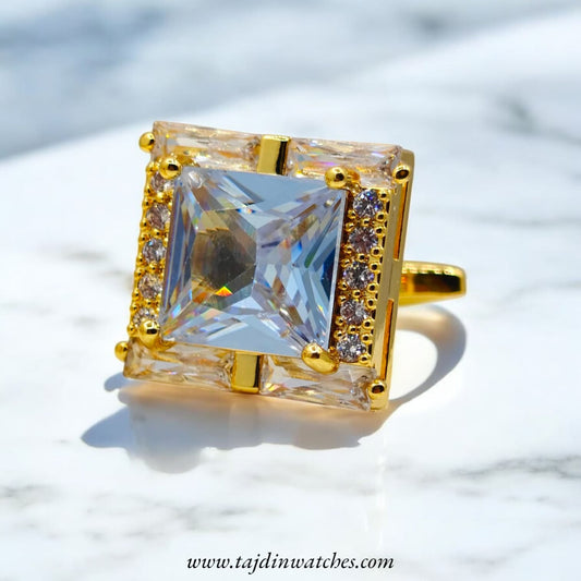 Taj 103 Golden Zirconia Cufflinks